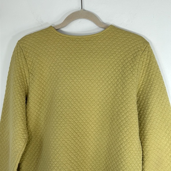 Russ Berens Malibu Vintage Waffle Weave Women’s Size M Chartreuse Pullover Top - Picture 9 of 13